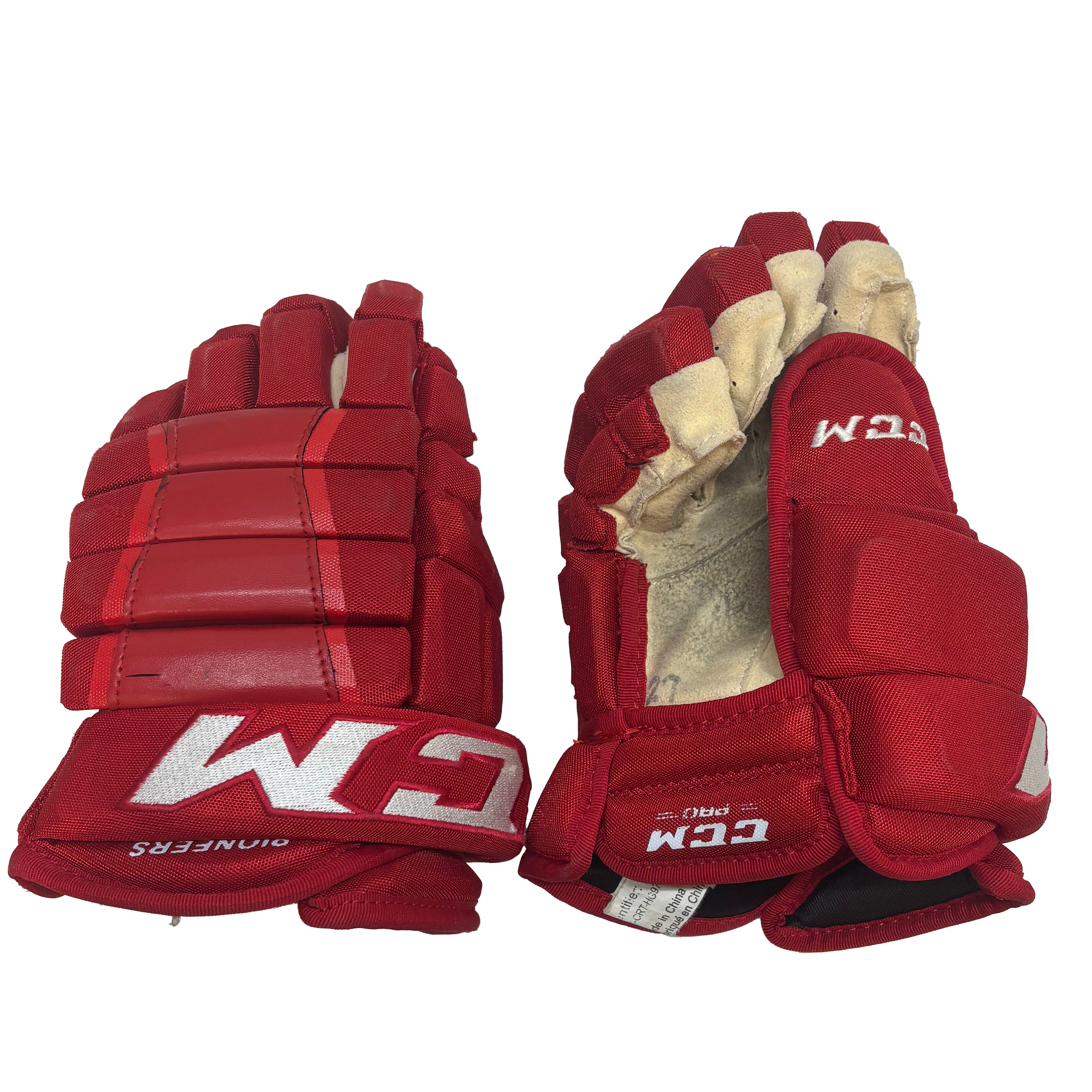 CCM HG97XP - Used NCAA Pro Stock Glove (Red)